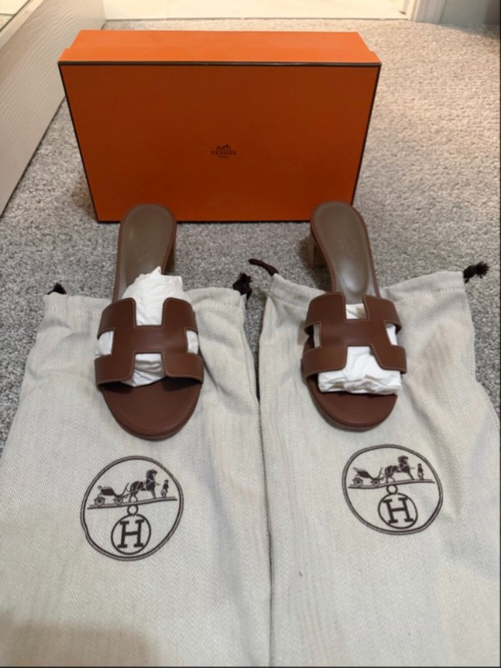 Hermes Oasis Sandal with Heel (size 38)